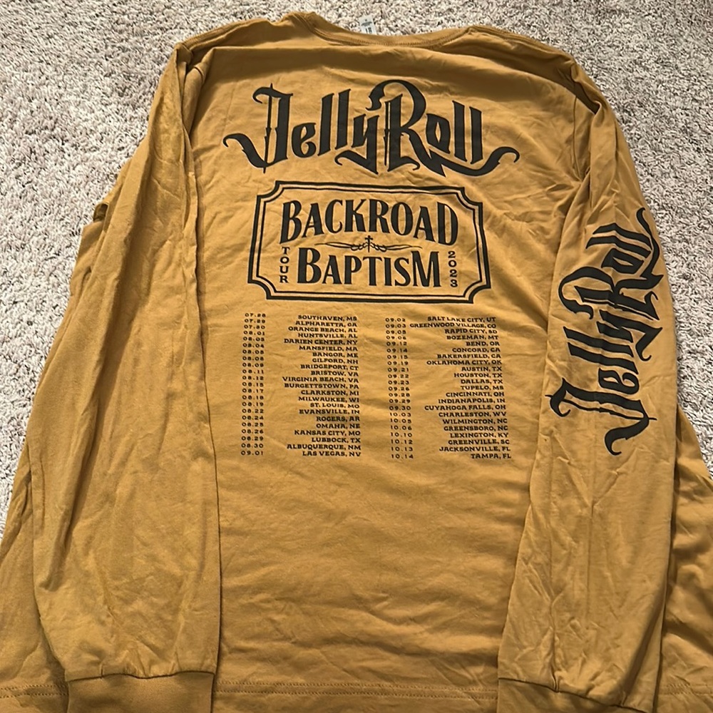 Jelly Roll Backroad Baptism 2023 Concert Shirt XL
